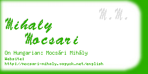 mihaly mocsari business card