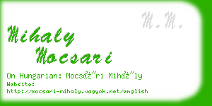 mihaly mocsari business card